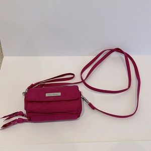 Vera Bradley Pink Wallet with Crossbody Strap
